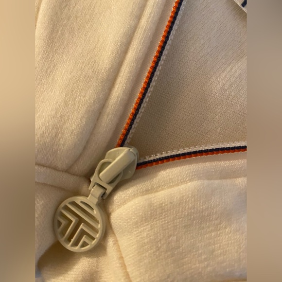 Tory Sport Burch Ivory Asymmetrical Pullover Half Zip White XS Track Jacket - Picture 8 of 10